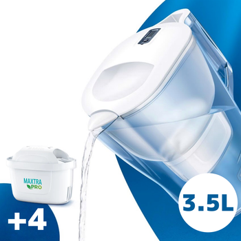 Фильтр-кувшин для воды Brita Marella XL 3,5 л Белый + картриджи Brita Maxtra Pro 4 шт