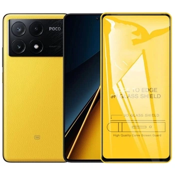 Захисне скло TDG 9D для Poco X6 Pro 5G повне проклеювання чорний