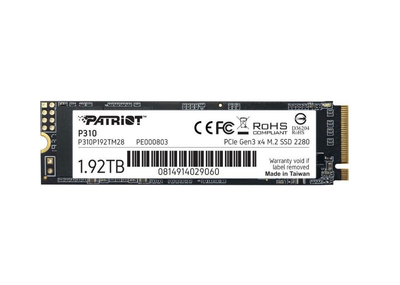 Твердотельный накопитель SSD M.2 Patriot P310 1920GB NVMe 2280 PCIe 3.0x4 3D NAND TLC P310P192TM28