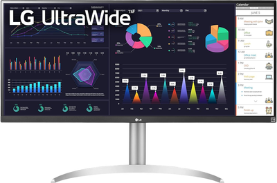 Monitor 34" UltraWide LG 34WQ650-W IPS HDR 400 2560 x 1080 White (34WQ650-W)