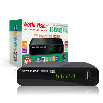 Эфирный Т2 ресивер цифровой тюнер World Vision T645D3