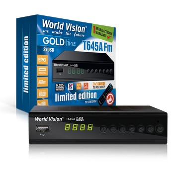 Эфирный Т2 ресивер цифровой тюнер World Vision T645A