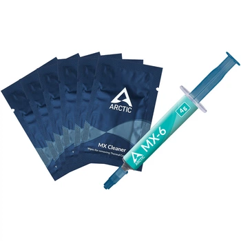 Термопастая ARCTIC MX-6, 4г, из 6шт. MX Cleaner 4526817