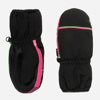 Детские зимние варежки для девочек Minoti 20ski2 41642TEN 128-146 см Черные (5063025384499)