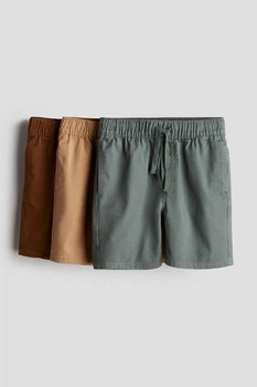 Набір шортів зелені коричневі та бежеві H&M 134см (400098622)