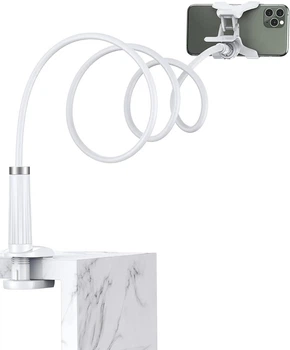 Держатель зажим для смартфона UGREEN LP113 настольный на гибкой стойке White (30488)