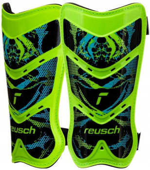 Футбольні щитки Reusch Shinguard Attrakt Lite 5377045 5551 S Зелено-чорні (4060485407042)