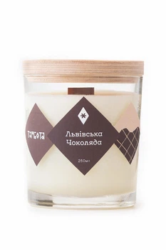 Ароматична свічка Turbota candles Львівська Чоколяда 145 г 9 см