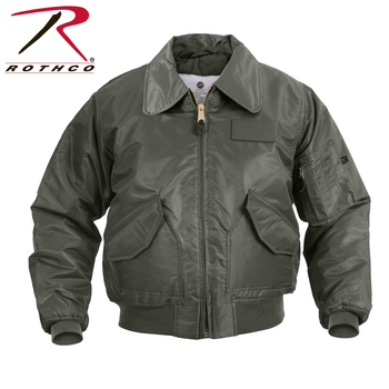 Куртка Rothco тактична льотна чоловіча бомбер CWU-45P Flight Jacket Sage олива М