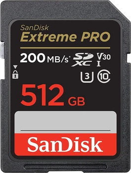 Карта памяти SD 512Gb SanDisk Extreme PRO class 10 UHS-I U3 V30 (SDSDXXD-512G-GN4IN)
