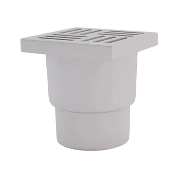 Трап для душа Kronoplast ТА1210 Ø110/180°, прямой, 150х150 мм, серый