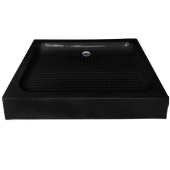 Поддон для душевой кабины ASIGNATURA Tinto 90x90x15см квадратный акриловый c сифоном черный 49833007