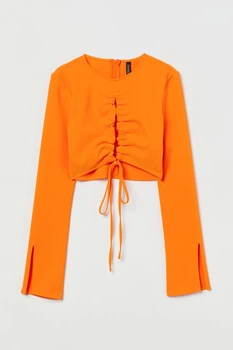 Блуза H&M 270996367 38 Оранжевый