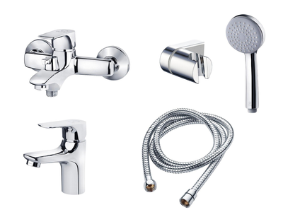 Набор смесителей PERLA SPLIT (PSH404+PSH403+PSF1001+ PSH1850+ PSA2595) 10404-Д