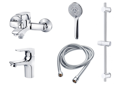 Набор смесителей PERLA SPLIT (PSH404+PSH403+PSF1031+ PSH1850+ PSF2002) 10404-C
