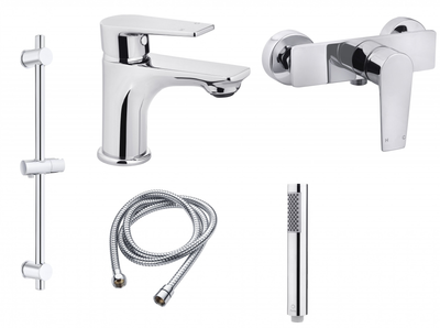 Набор смесителей PERLA HARRY (PBZ6103+PBZ6105+PSF1005+PSF2002+PSS1850) 106105-C