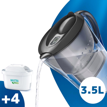 Фильтр-кувшин для воды Brita Marella XL 3,5 л Черный + картриджи Brita Maxtra Pro 4 шт