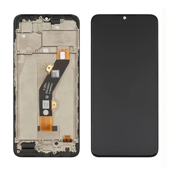 Дисплей для Tecno Spark 10 (KI5q) с чёрным тачскрином и корпусной рамкой
