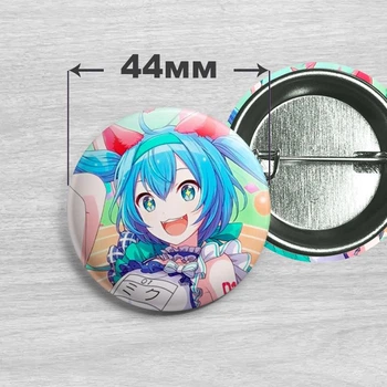 Значок Хацунэ Мику из игры Project Sekai / Проект Секай 44мм №26