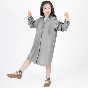 Дождевик детский EVA LOSSO KIDS серый, рост 120-145 см