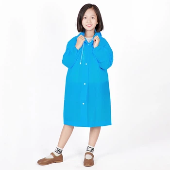 Дождевик детский EVA LOSSO KIDS голубой, рост 120-145 см