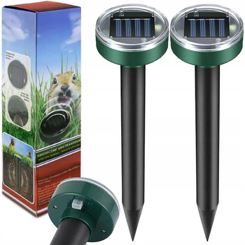 Ультразвуковий відлякувач кротов і гризунів Garden Pro на сонячній батареї – 2 шт в комплекті