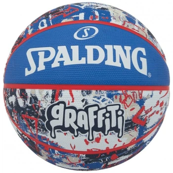 Баскетбольный мяч Spalding Graffiti синий мультиколор для улицы контроль при игре отскок