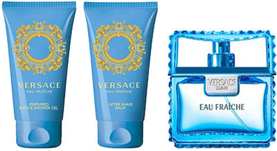 Zestaw prezentowy męski Versace Eau Fraiche Woda toaletowa 50 ml + Żel pod prysznic 50 ml + Balsam po goleniu 50 ml (8011003885053)