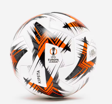 Футбольный Мяч №5 (68 до 70 см) KIPSTA UEFA Europa League Replica (от 12 лет) Гибридный Мяч Белый Оранжевый