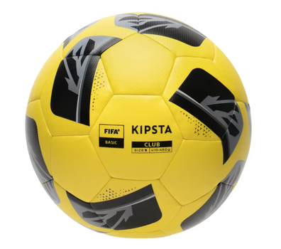 Футбольный Мяч №5 (68 до 70 см) KIPSTA FIFA BASIC CLUB BALL (от 12 лет) Гибридный Мяч Желтый