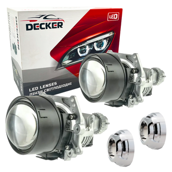 Светодиодные Bi-LED лед линзы DECKER LED BL 2,5" P-3 50W 5500K 9-16V (2шт)
