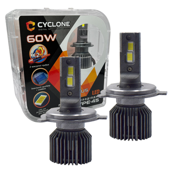 Світлодіодні лампи Cyclone LED H4 H/L 6000K 12000Lm type 45 Can Bus