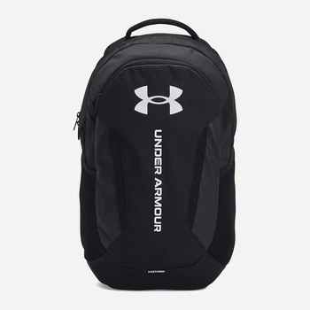 Рюкзак спортивный тканевый 29 л водонепроницаемый Under Armour Hustle 6.0 Backpack 1384672-002 Черный (196886284372)