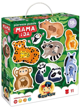 Pierwsze puzzle Bright Junior Media CzuCzu Mama i ja 28 x 23 cm 11 elementów (5902983493129)