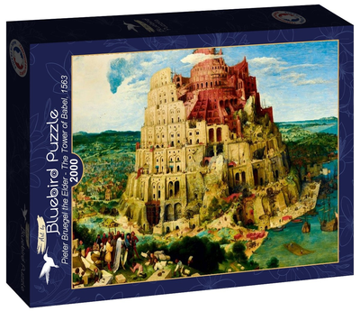 Puzzle Bluebird Wieża Babel Piotr Brueghel 1563 98 x 69 cm 2000 elementów (3663384602016)