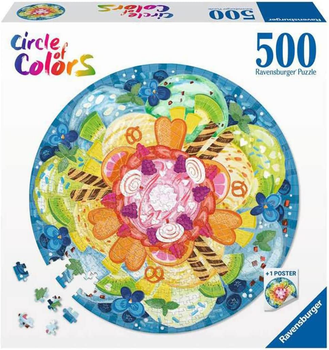 Puzzle Ravensburger Paleta kolorów Lody 52 x 52 cm 500 elementów (4005556173488)