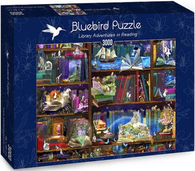 Puzzle Bluebird Biblioteka pełna przygód 96 x 68 cm 3000 elementów (3663384701993)