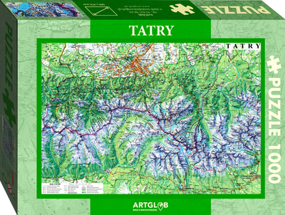 Пазл ArtGlob Tatry Туристична карта 150 000 66 x 47 см 1000 деталей (5907751190187)