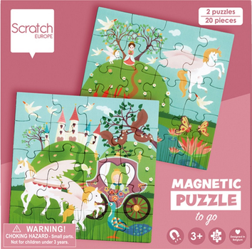 Zestaw puzzli magnetycznych Scratch Księżniczki 17.9 x 18.5 cm 2 x 20 elementów (5414561811619)