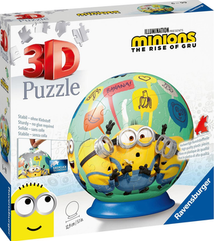 3D Puzzle Ravensburger Kula Minionki 2 12.9 x 12.9 x 14 cm 72 elementy (4005556111794)