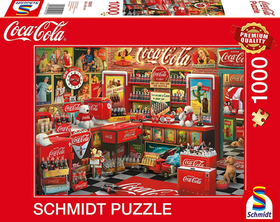 Puzzle Schmidt PQ Coca-Cola Nostalgia 69.3 x 49.3 cm 1000 elementów (4001504599157)