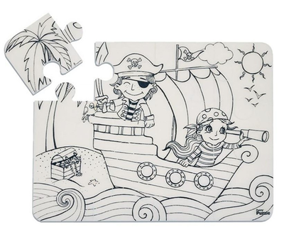 Puzzle Strigo Waterproof Funny Mat Wyspa Piratów 25 x 19 cm 12 elementów (8681379331227)