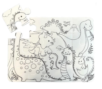 Puzzle Strigo Waterproof Funny Mat Dinozaury 44 x 37 cm 12 elementów (8681379331517)