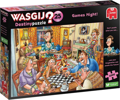 Puzzle TM Toys Wasgij Wieczór gier 68 x 49 cm 1000 elementów (8710126000151)