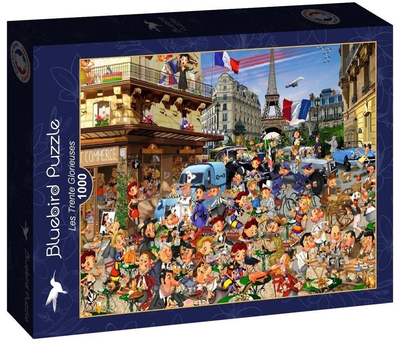 Puzzle Bluebird Spotkanie na ulicach Paryża 69 x 48 cm 1000 elementów (3663384903700)