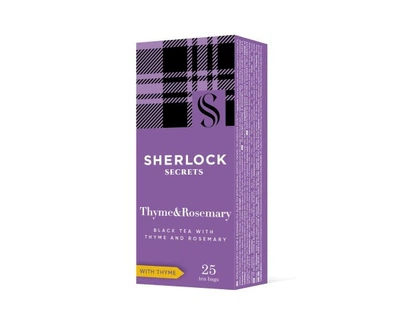 Чай черный с тимьяном и розмарином 25 пакетиков Thyme & Rosemary ТМ Sherlock Secrets 45 g