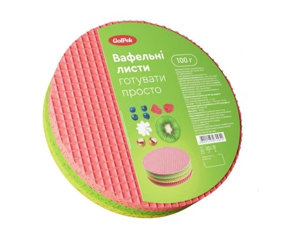 Вафельні листи кольорові ТМ Golpek 100 g