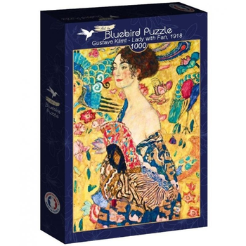 Puzzle Bluebird Gustave Klimt Kobieta z wachlarzem 69 x 48 cm 1000 elementów (3663384603433)