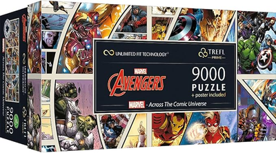 Puzzle Trefl UFT Marvel Across The Comic Universe 198.6 x 92.8 cm 9000 elementów (5900511810226)