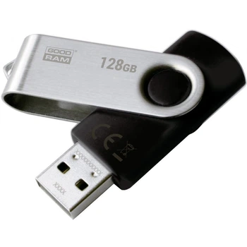 Флеш накопичувач поворотний Usb 2.0 GoodRAM Twister 128GB чорно-срібляста